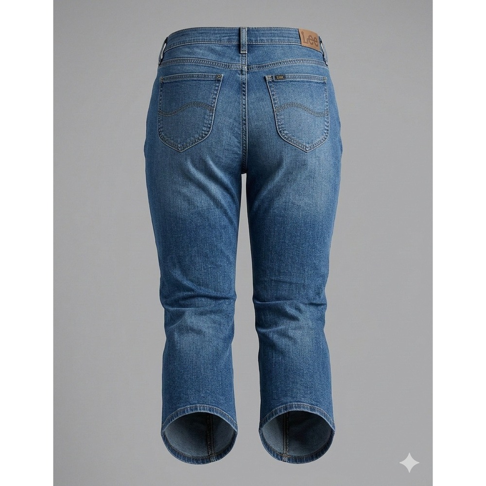 Lee Women's Blue Demin Jeans Capri Seattle Fog Pants. New With Tags. Size 20M